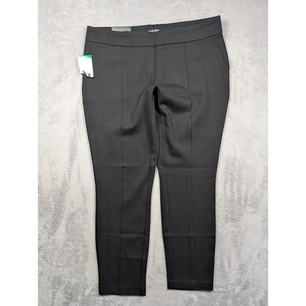 Hilary Radley Pants Womens Size XL Black Stretchy Slim Leg Dressy Ankle Casual